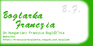 boglarka franczia business card